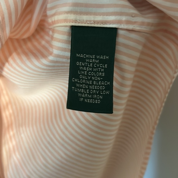 Lauren Ralph Lauren Shirt Womans 12 Pink Long Sleeve Button Down Top - Picture 5 of 8